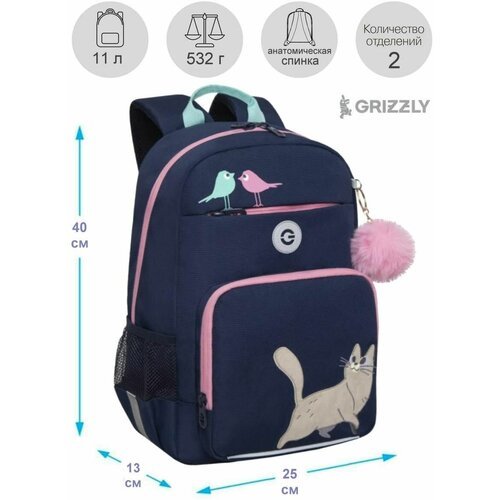 Купить Школьный рюкзак, RG-364-2
Молодежный рюкзак GRIZZLY разработан специально для уч...