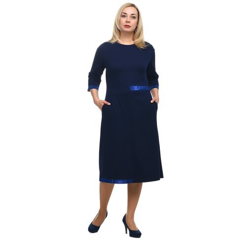 Купить Платье Olsi, размер 48, синий
Эффектное стильное платье длиной до середины голен...