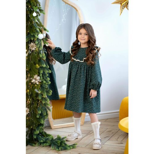 Купить Платье, размер 116, зеленый
Нарядное ретро-платье для девочки, выполненное из 10...
