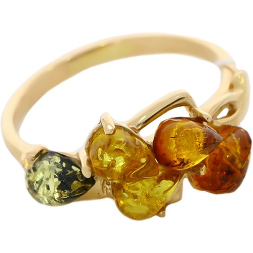 Купить Кольцо Diamant online, золото, 585 проба, янтарь, размер 17.5, оранжевый
<p>В на...