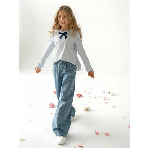 Купить Блуза Ole!Twice, размер 152, голубой, белый
Игривая и стильная блуза с фигурным...