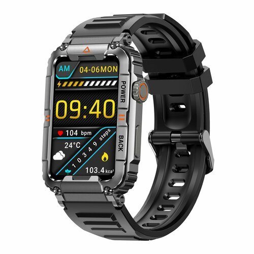 Купить Смарт часы мужские спортивные Tiroki K53 с BT звонком, мониторингом пульса, давл...