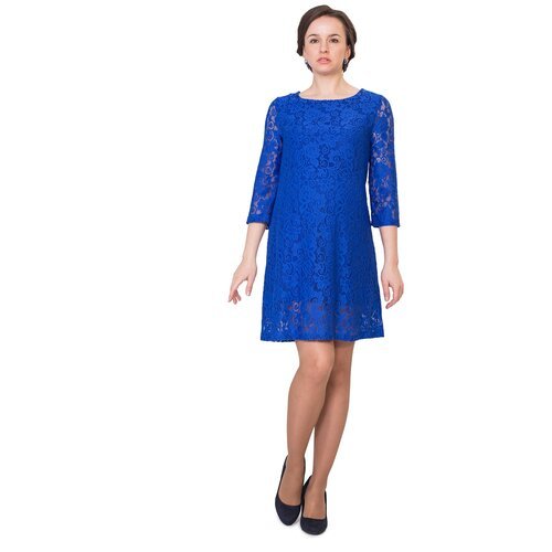 Купить Платье Мамабэль, размер 44, синий
Современное кружевное платье скроено без лишни...