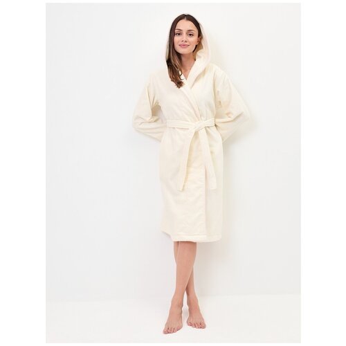 Купить Халат Luisa Moretti, размер XL, бежевый
Легкий махровый женский халат с капюшоно...