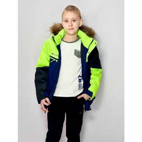 Купить Парка LCAYHD FASHION Зимняя куртка для мальчика 23-21(1/25), размер 128, зеленый...