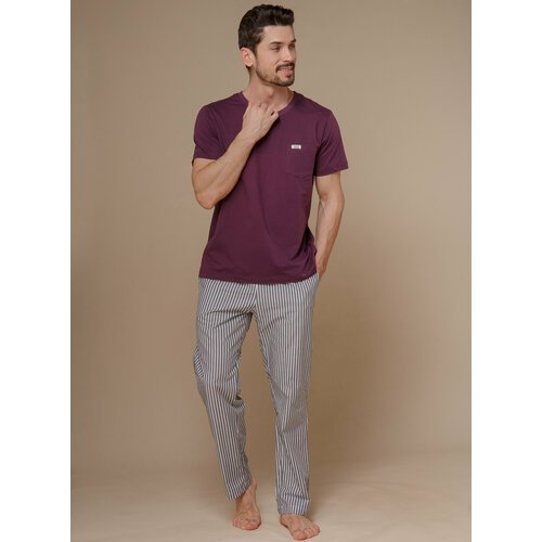 Купить Пижама Indefini, размер XXL(52), фиолетовый, серый
Мужская домашняя пижама от то...