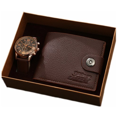 Купить Наручные часы MyPads, коричневый
Мужской набор в коричневом цвете в подарочной у...