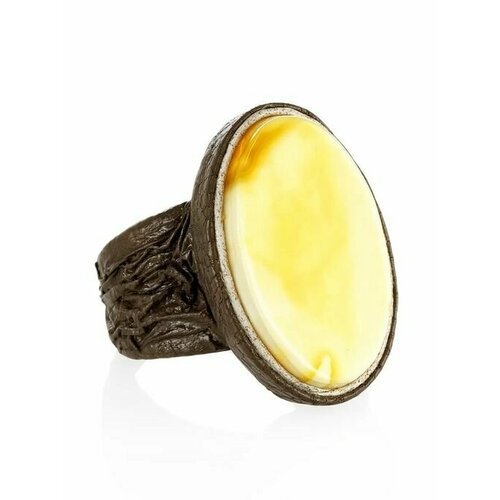 Купить Кольцо, янтарь, безразмерное
Стильное кольцо из кожи с медовым янтарём «Нефертит...