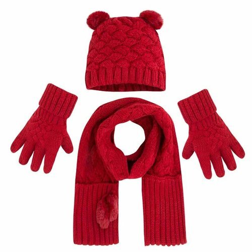 Купить Шапка Mayoral, размер 48/50, красный
Шапка с шарфом и перчатками Mayoral для дев...