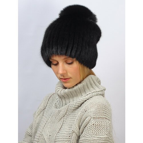 Купить Шапка , размер 56-59, черный
Зимняя шапка женская, сделана из натурального меха...