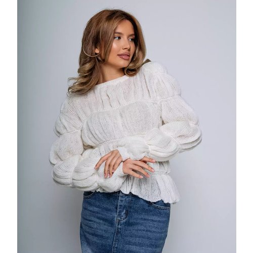 Купить Свитер DommoD, размер 42-46, белый, бежевый
Женский свитер оверсайз для стильног...