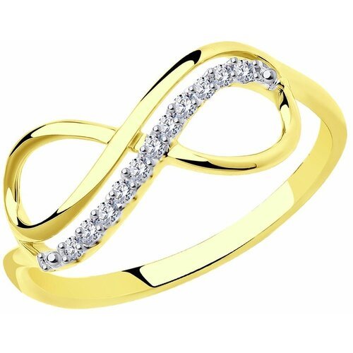 Купить Кольцо Diamant online, желтое золото, 585 проба, фианит, размер 16.5
<p>В нашем...