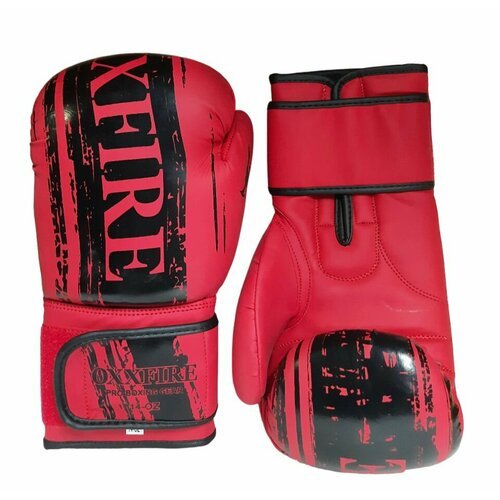 Купить Спортивные боксерские перчатки "OXXFIRE Muay Thai PRO, PVC" - 14oz / кожзам / кр...