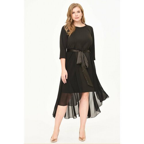 Купить Платье SVESTA, размер 58, черный
Комбинированное, нарядное платье из трикотажа с...