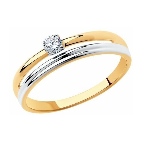 Купить Кольцо помолвочное Diamant online, золото, 585 проба, фианит, размер 18
<p>В наш...