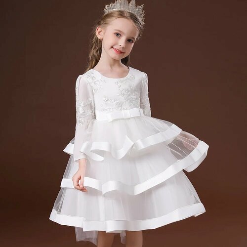 Купить Платье, размер 120, белый
Длина: 66 см;<br>Бюст: 64 см;<br>Талия: 60 см;<br>Это...