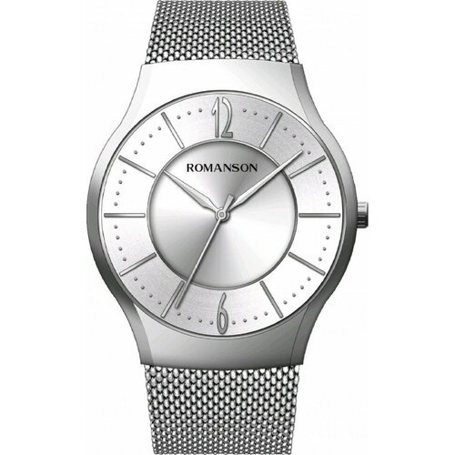 Купить Наручные часы ROMANSON, серебряный
Мужские кварцевые часы на стальном миланском...
