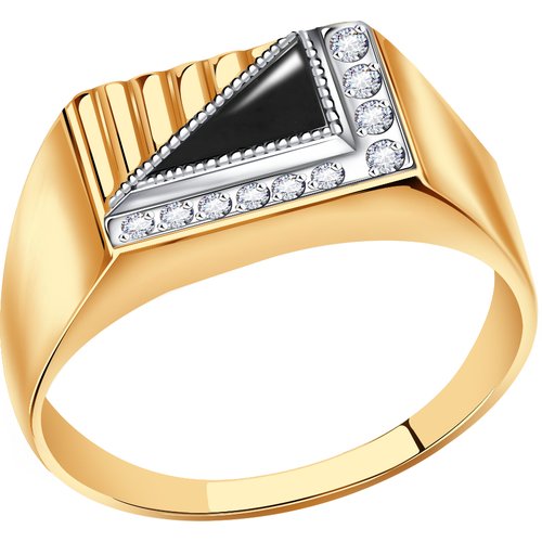 Купить Печатка Diamant online, золото, 585 проба, фианит, размер 19.5
<p>В нашем интерн...