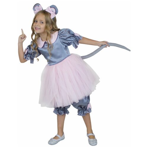 Купить Костюм Вестифика, размер 116-122, серый/розовый
Карнавальный костюм Мышка - стил...