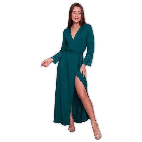 Купить Пеньюар Nik Nika, размер 52, зеленый
Изящный длинный женский домашний халат или...