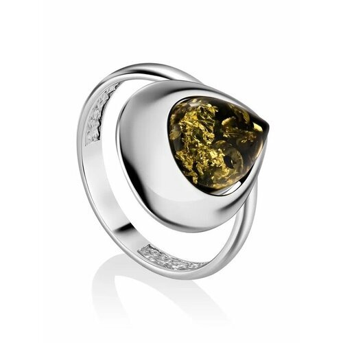 Купить Кольцо, янтарь, безразмерное, зеленый, серебряный
Элегантное кольцо из со вставк...