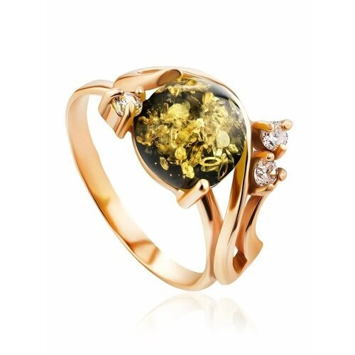 Купить Кольцо, янтарь, безразмерное, золотой
Нарядное кольцо из , украшенное натуральны...