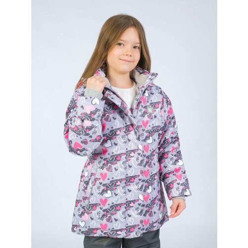 Купить Куртка RusLand 6523СердечкиСерый, размер 110, серый
Куртка демисезонная детская...