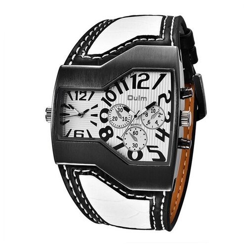 Купить Наручные часы Oulm, белый, черный
Стильные мужские наручные кварцевые часы с дву...