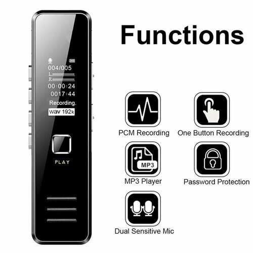 Купить "RY3" - Диктофон и MP3-плеер с дисплеем
Диктофон -Классический дизайн, инновацио...