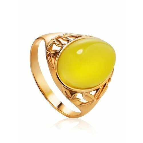 Купить Кольцо, янтарь, безразмерное, белый, золотой
Элегантное овальное кольцо «Кармен»...