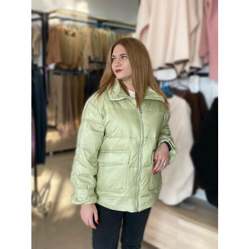 Купить Ветровка , размер М, зеленый
Куртка демисезонная женская без капюшона оверсайз,...