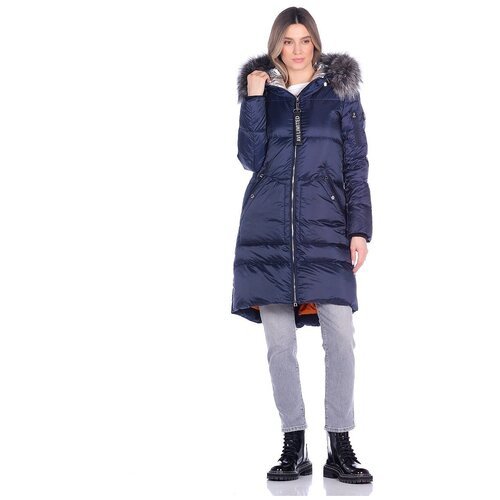 Купить Пуховик AVI, размер 34(40RU), синий
Утепленное пальто прямого силуэта со съемным...