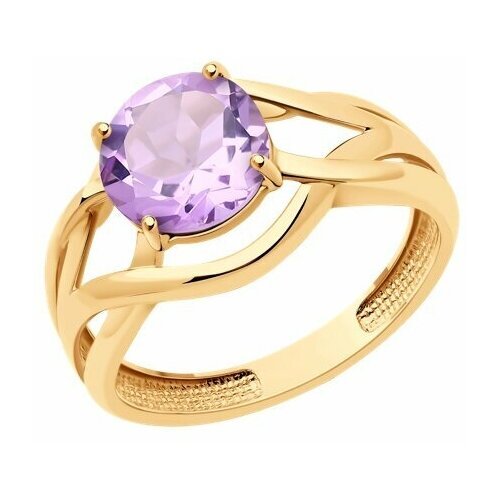 Купить Кольцо Diamant online, золото, 585 проба, аметист, размер 20
<p>В нашем интернет...