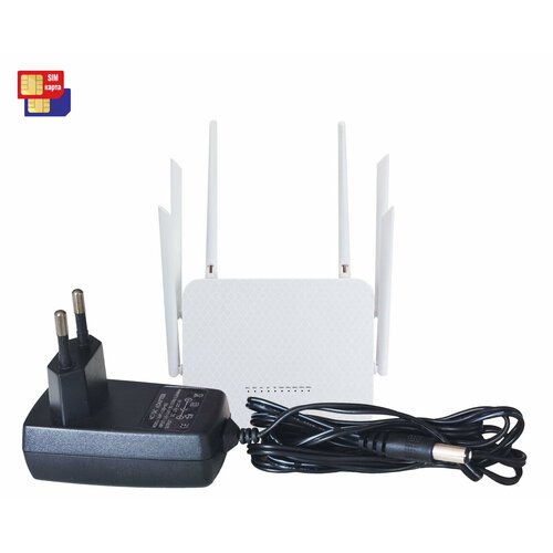 Купить Двухдиапазонный 4G-lte Wi-Fi роутер (2,4 и 5,8) с SIM картой HD-com Mod: АС1200/...