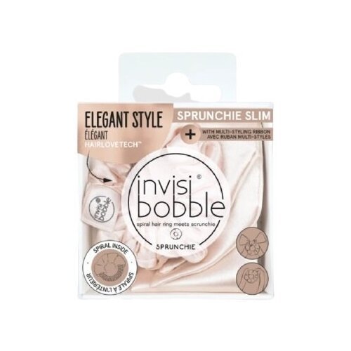Купить Резинка-браслет для волос Sprunchie slim Ballerina Bow, invisibobble, 1 шт, Герм...