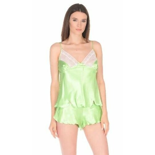 Купить Пижама Anabel Arto, размер 42, зеленый
Пижама женская с шортами из однотонного ш...