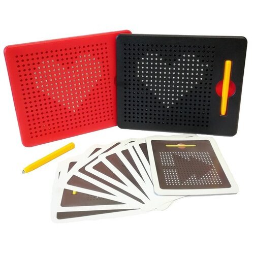 Купить Магнитный планшет Mini Magpad для рисования магнитами (380 шариков) с карточками...