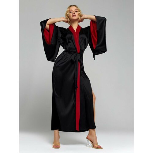 Купить Халат ALZA, размер 42-48, черный, красный
Невесомый халат "Кимоно" из Армани шел...