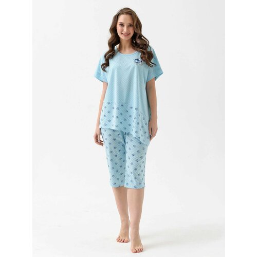 Купить Пижама , размер 64, голубой
Трикотажная пижама: комфорт и стиль<br><br>Представл...