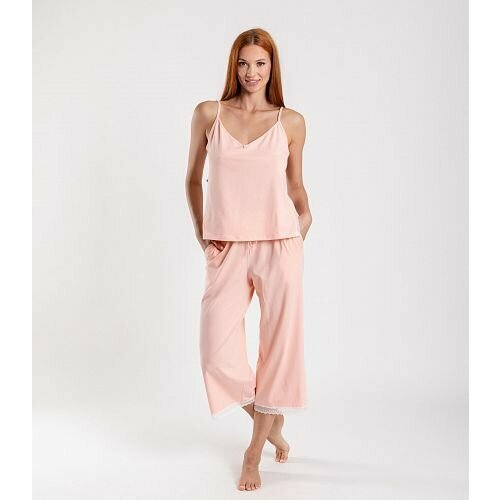 Купить Пижама SERGE, размер 88, бежевый
Женская пижама свободного кроя с брюками-кюлота...