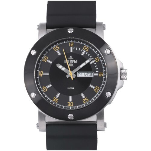 Купить Наручные часы Штурм 10050042, черный
Часы штурм 10050042 кварцевые на каучуковом...