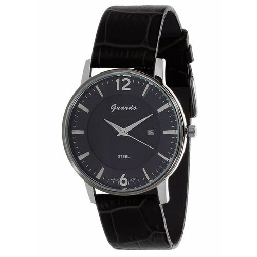 Купить Наручные часы Guardo 9306-2, черный
Мужские кварцевые часы в круглом стальном ко...