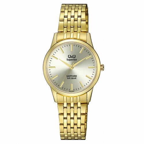 Купить Наручные часы Q&Q, серебряный
Женские кварцевые часы в круглом корпусе на золоти...