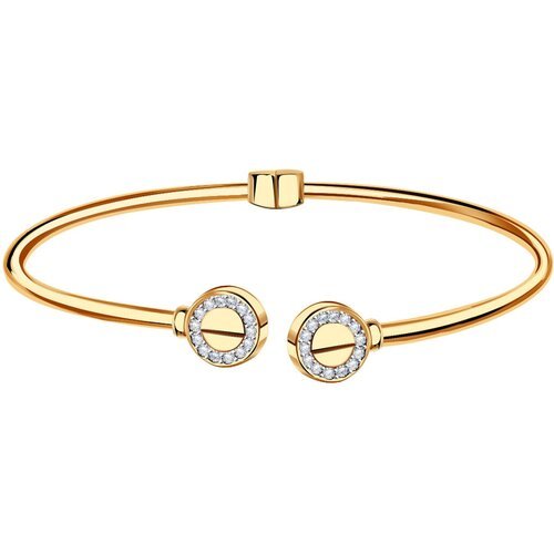 Купить Жесткий браслет Diamant online, золото, 585 проба, фианит
<p>Красивый браслет из...