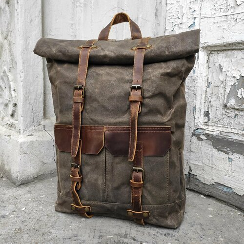 Купить Рюкзак Orlen pack KS-06 хаки
Крафтовый рюкзак из непромокаемого канваса с элемен...