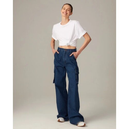 Купить Джинсы широкие BLCV, размер 26, синий
Ультра-широкие джинсы карго — ностальгия п...