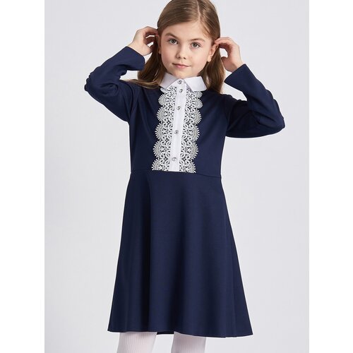 Купить Школьное платье SMENA, размер 134/64, синий
Элегантное трикотажное платье в рома...