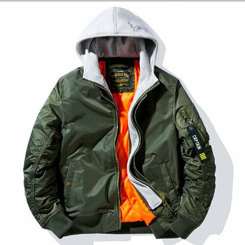 Купить Куртка бомбер MA-1 CAPTAIN с капюшоном оливковая, XXL
Утепленный демисезонный бо...