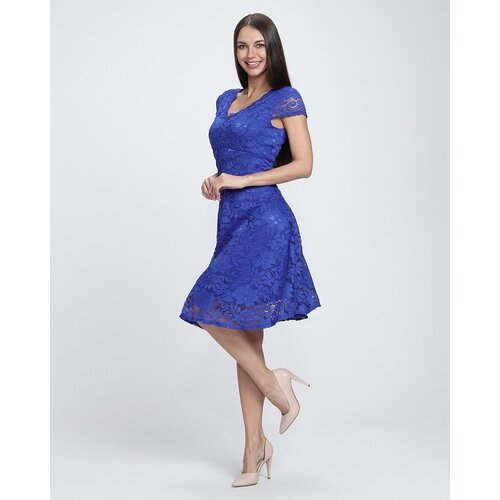 Купить Платье размер 48, голубой
Кружевное коктейльное платье. Кружево эластичное, что...