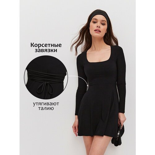Купить Платье размер 42, черный
Маленькое черное платье с завязками на спине - база люб...